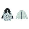 Full Print Zip Hooded Jacket Suit “Teal Black White”