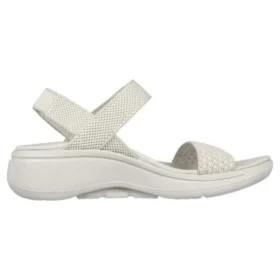 Go Walk 5 Arch Fit Polished Sandals “White”