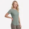 GO WALK Luxe Rib Tunic Tee