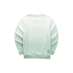 Gradient Letter Crew Sweatshirt “Green White”