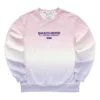 Gradient Letter Crew Sweatshirt “Purple Pink White”