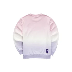 Gradient Letter Crew Sweatshirt “Purple Pink White”