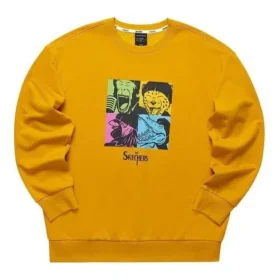 Graphic Casual Crew Sweater “Yellow Blue Purple”