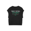 Graphic Casual Sleeveless Tee “Black”