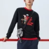 Graphic Crew Sweater “Black White Red”