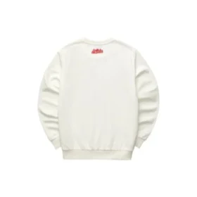 Graphic Crew Sweater “White Black Red”