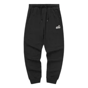 Hilarious Monster Series Solid Drawstring Knit Pants “Black”