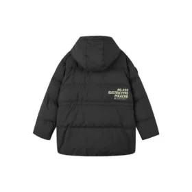 Hooded Down Jacket “Black White”