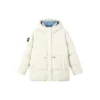 Hooded Down Jacket “Black White”