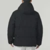 Hooded Down Jacket “Black White Red”