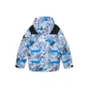 Hooded Down Jacket “Blue White Black”