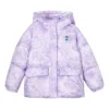 Hooded Down Jacket “Purple White”