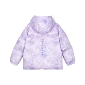 Hooded Down Jacket “Purple White”