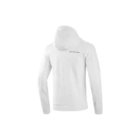 Hooded Full Zip Jacket “White Black”