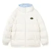 Hooded Leisure Reversible Down Jacket “White Blue”