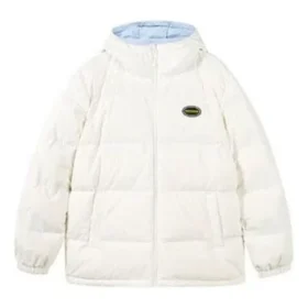 Hooded Leisure Reversible Down Jacket “White Blue”
