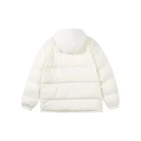 Hooded Leisure Reversible Down Jacket “White Blue”