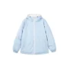 Hooded Leisure Reversible Down Jacket “White Blue”