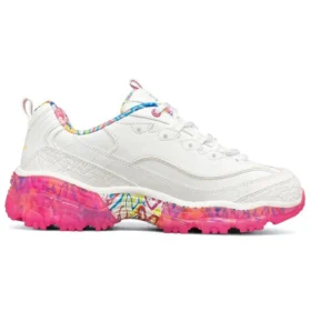 James Goldcrown x Skechers D’ Lites Crystal Low Top Running Shoes Pink/White