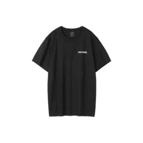 Knit Printing Short Sleeve Couple Style Black