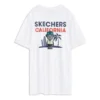 Knit Printing Short Sleeve Couple Style White