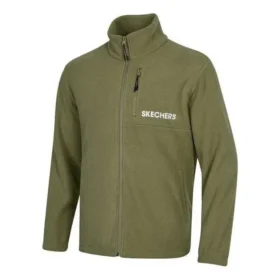 Letter Brand Logo Print Zip Jacket “Olive Green Black Blue”
