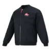 Letter Embroidery Reversible Padded Jacket “Black Red”