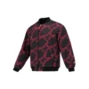 Letter Embroidery Reversible Padded Jacket “Black Red”