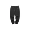 Letter Fleece-Lined Warm Tapered Sports Pants “Black Grey”