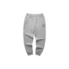 Letter Fleece-Lined Warm Tapered Sports Pants “Black Grey”