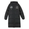 Letter Graphic Long Down Jacket “Black”