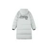 Letter Graphic Long Down Jacket “White Black”