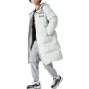 Letter Graphic Long Down Jacket “White Black”