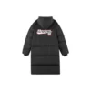 Letter Graphic Long Down Jacket “White Black”