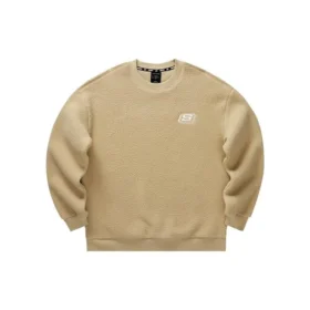 Letter Printed Crew Sweater “Tan”