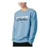Letter Printed Crew Sweater “Teal”