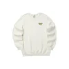 Letter Printed Crew Sweater “White Gold”