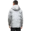 Letter Printed Hooded Down Jacket “Silver Black”