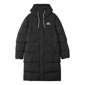 Letter Printed Long Down Jacket “Black”