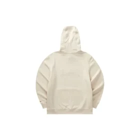 Letter Printed Long Sleeve Hoodie “Beige Red”