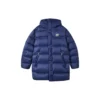 Letter Printed Mid Down Jacket “Black Blue”