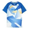 Letter Printed Run T-Shirt “Blue White”