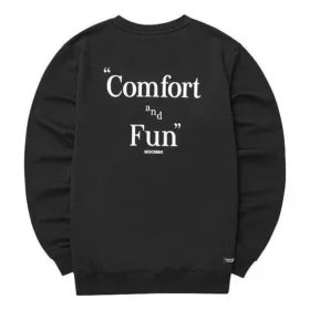 Letter Printed Sweater “Black White”
