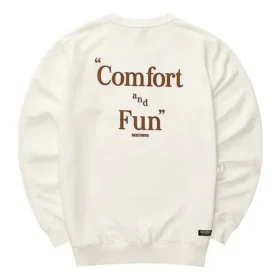 Letter Printed Sweater “White Red”
