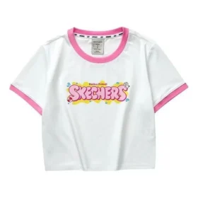 Letter Printed T-Shirt “White Pink Blue”