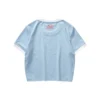 Letter Printed T-Shirt “White Pink Blue”