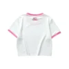 Letter Printed T-Shirt “White Pink Blue”
