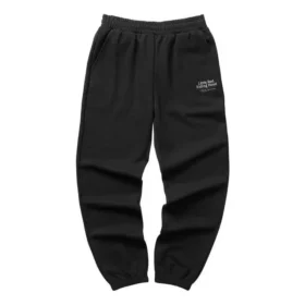 Letter Printed Tapered Casual Pant “Black”