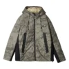 Lifestyle Series Warm Water-Repellent Hooded Down Jacket “Olive Green Black”