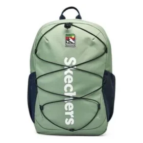 Lightweight Fabric Backpack “Green White”